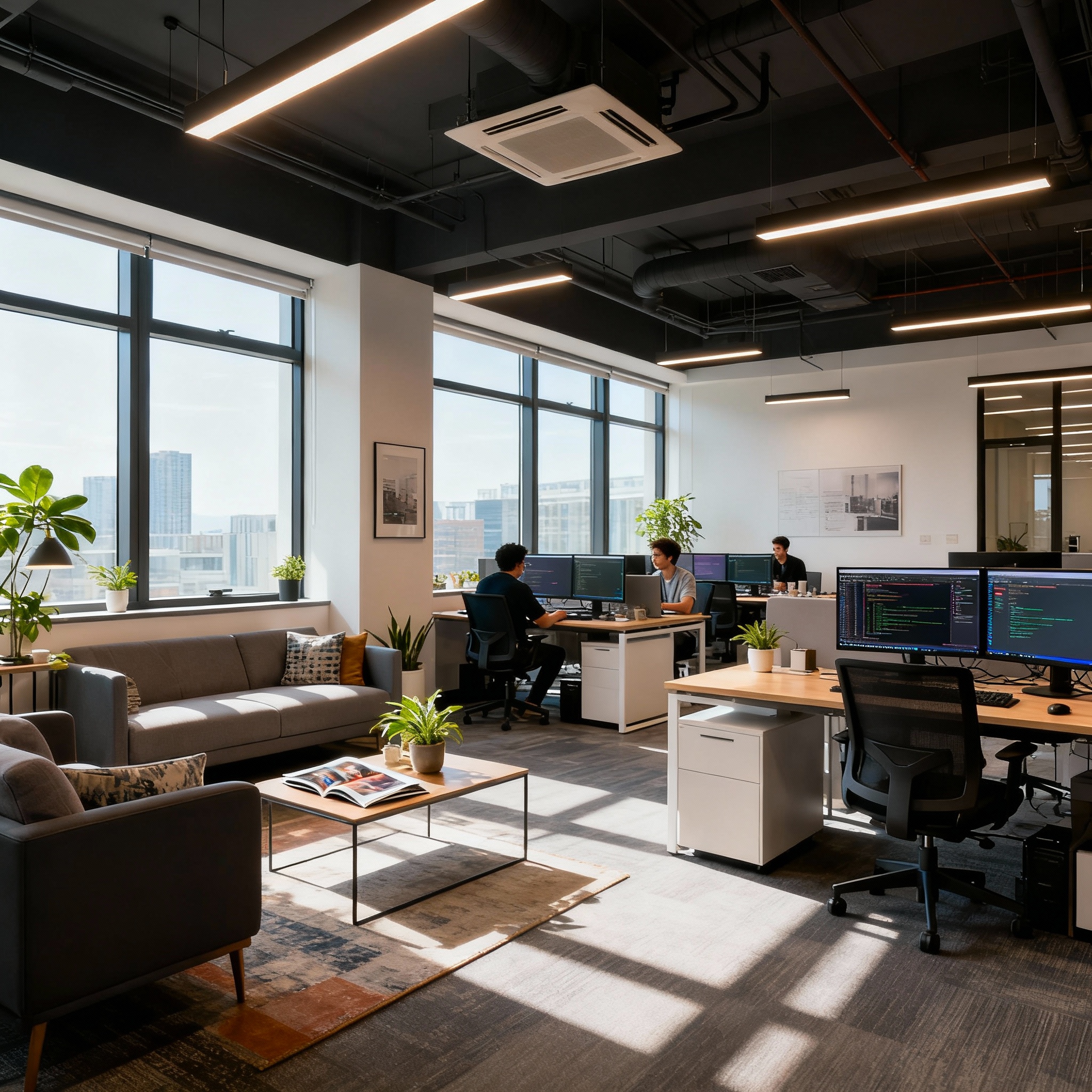 Professional celebrating career transition success